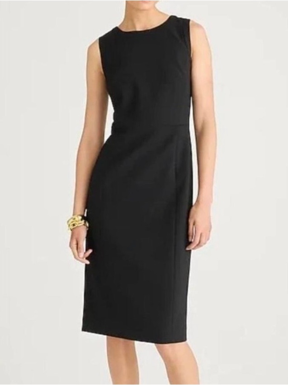 J. Crew Black Sleeveless Sheath Dress Sz 8